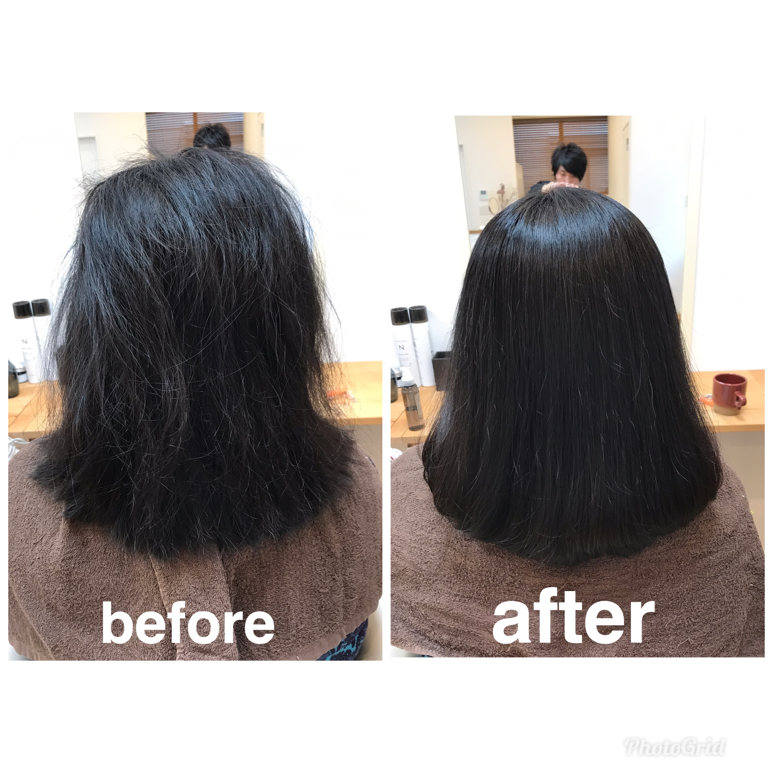 長年悩んでいた広がりがカラーエステで艶髪に 浦安市の髪質改善美容室dears ディアーズ